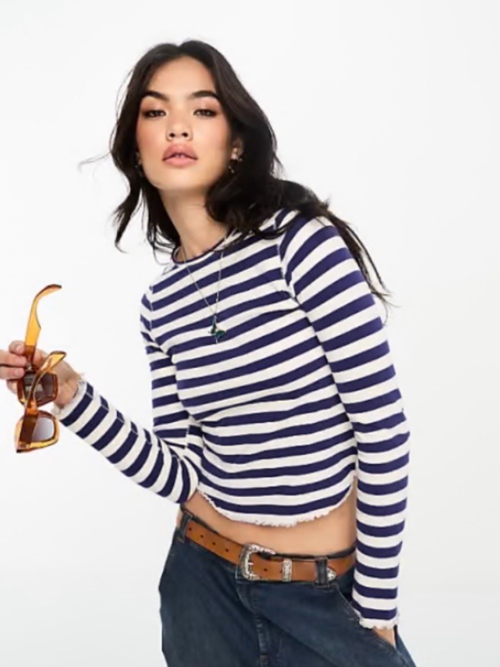 Free People We The Free Long Sleeve Striped Tshirt Size M